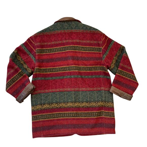 Vintage 90’s Wool Blanket Barn Eddie Bauer Jacket Women’s S Cottage Prairie Art - Picture 4 of 12